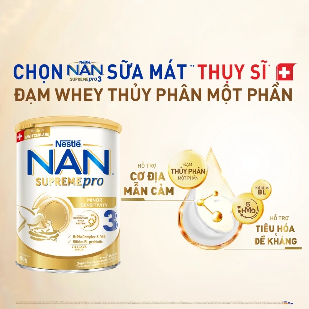 NAN Supreme Pro là gợi ý sữa cho trẻ dị ứng đạm sữa bò