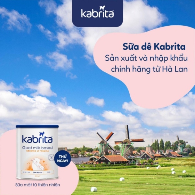 sữa cho trẻ dị ứng đạm bò có thể tham khảo sữa dê Kabrita