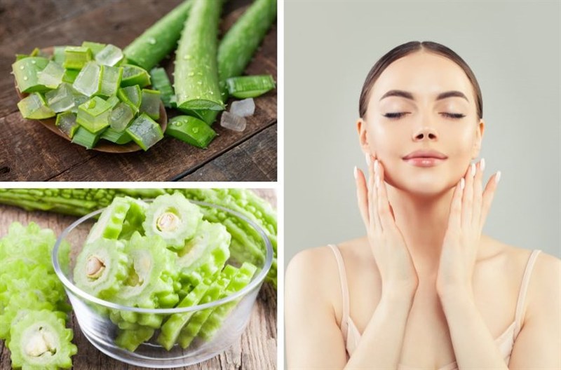 Trị mụn bằng khổ qua và nha đam