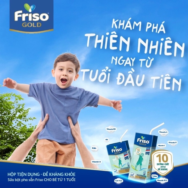 Sữa tăng cân cho bé pha sẵn Friso Gold nhập khẩu từ Hà Lan