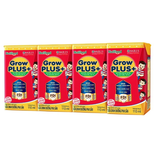 Dòng sữa hộp pha sẵn tăng cân cho bé Nutifood GrowPlus+ đỏ chuẩn Weight Pro+
